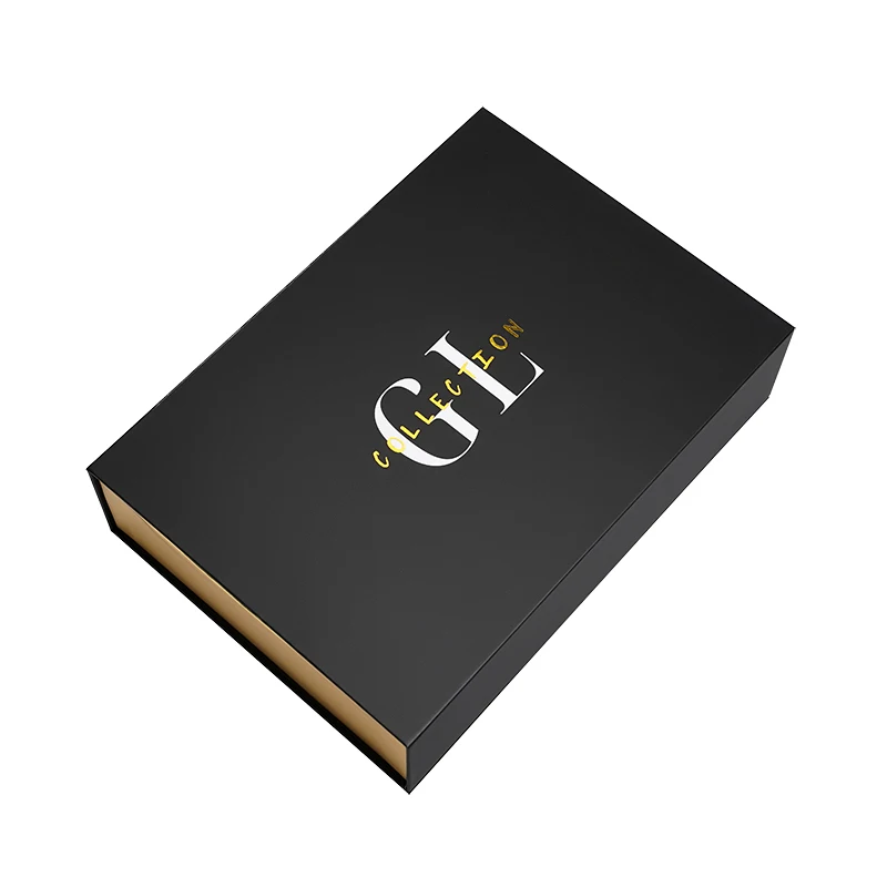 Wholesale Luxury Hair Wig Packaging Black Box Closure Custom Logo Magnetic Gift Box Package
