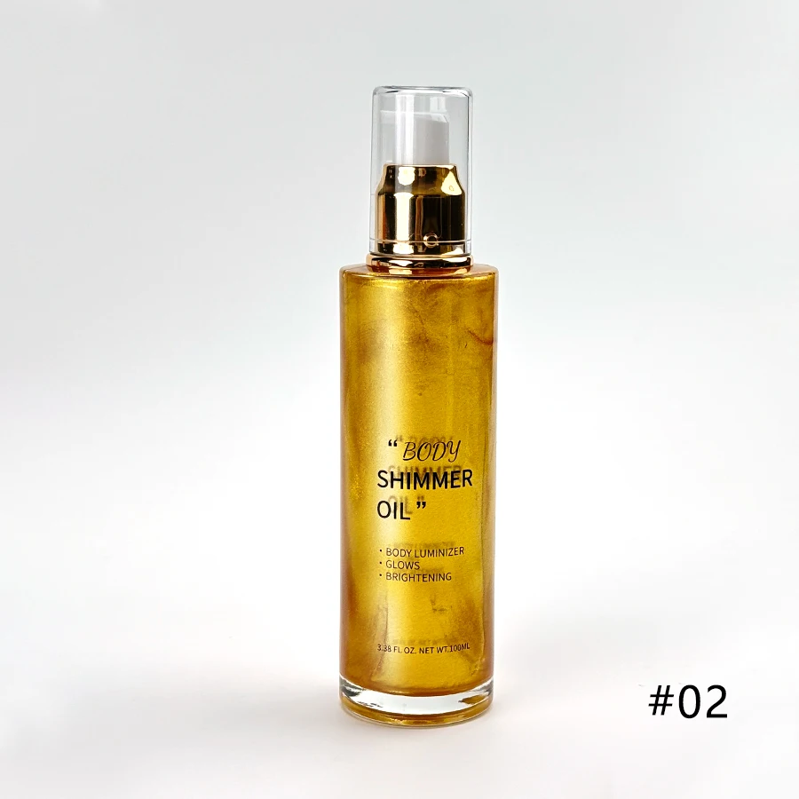 Hot selling Natural Organic Dry Body Shimmer Oil - Moisturizing Body Oil - Body Glitter all For dry oil glitter Make up Cosmetic