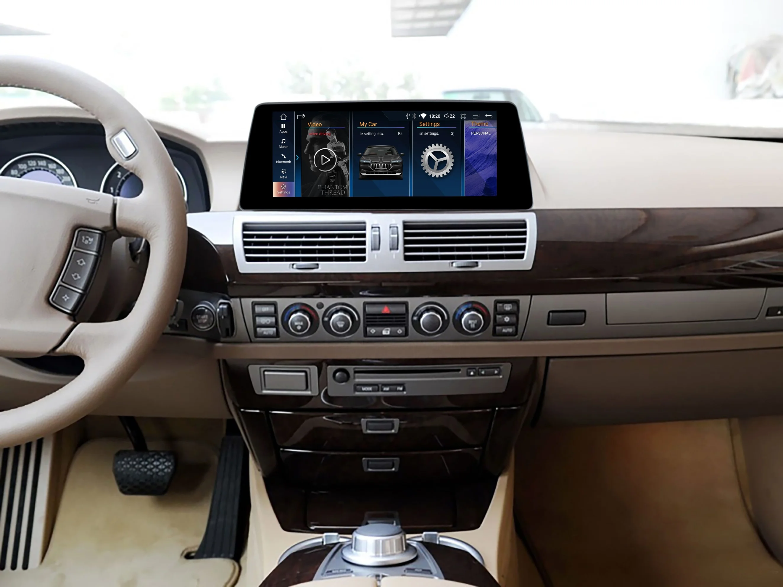 Car DVD Player Voyeego Android 10.25'  Screen Radio GPS Navigation Multimedia for BMW 7 Series E65 E66 2002-2008