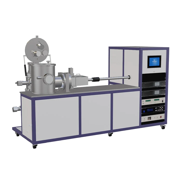 Three target magnetron sputtering coater  with a transition chamber