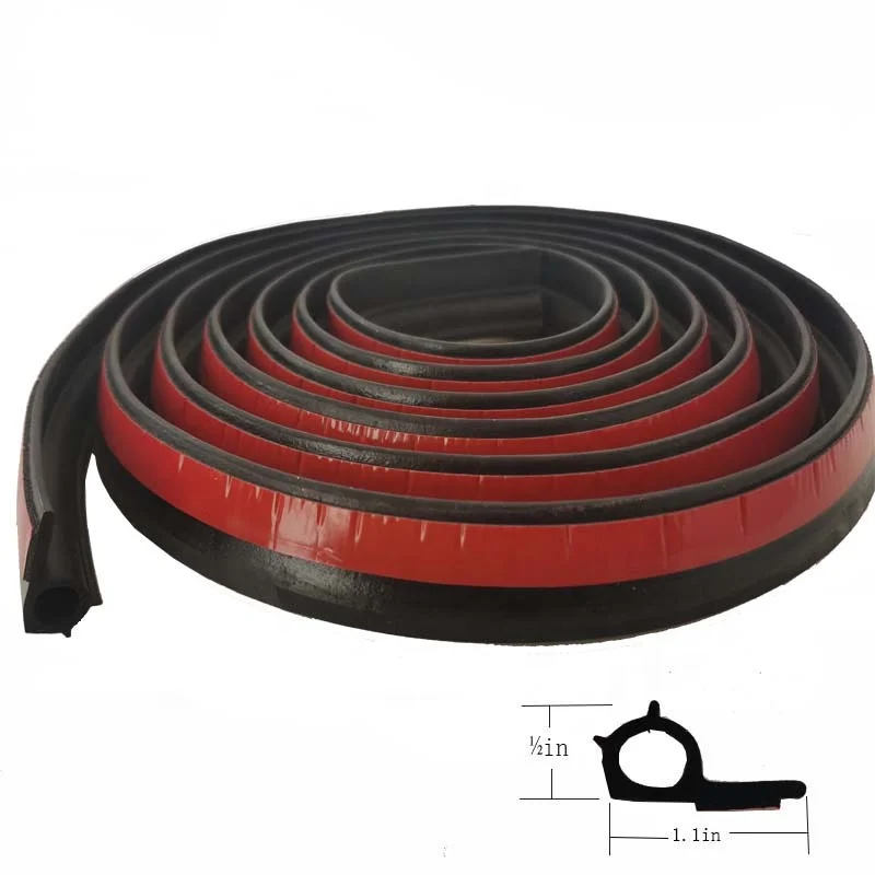 2022P type car shockproof strip EPDM rubber sealing strip pickup truck rear door anti-collision sealing strip