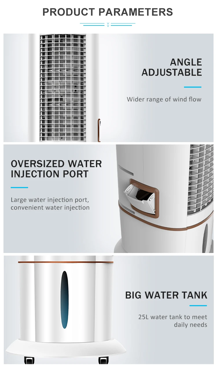 TOPSON Household Portable Air Water Cooler Machine Standing Air Cooler with Control