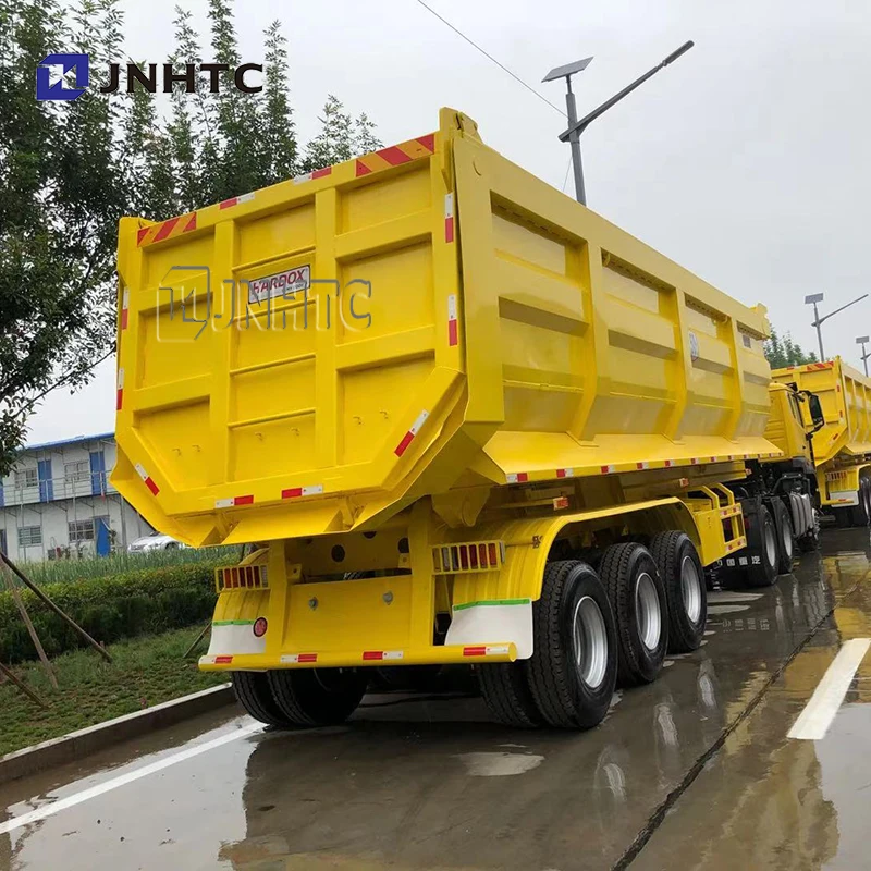 Hydraulic 60 80 tons 3 4 Axles rear dump trailer 35 40 cubic meter Dump Semi-Trailer Rear Tipper Trailers For Sale
