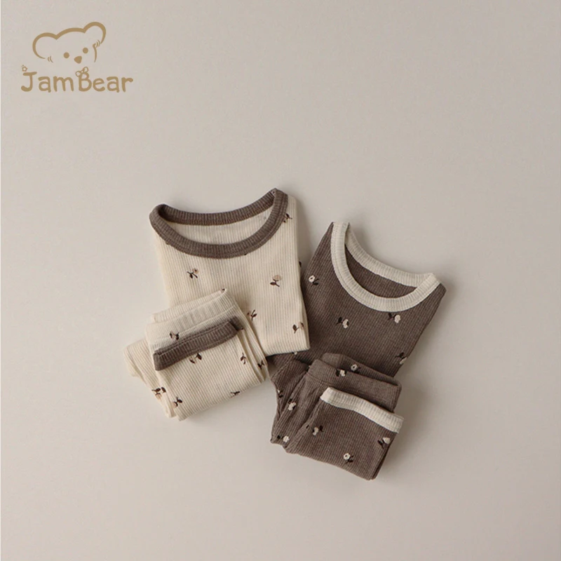  Jambear Органические Детские пробки для новорожденных пижама из органического хлопка комплект детской пижамы одежда малышей Детский костюм сна