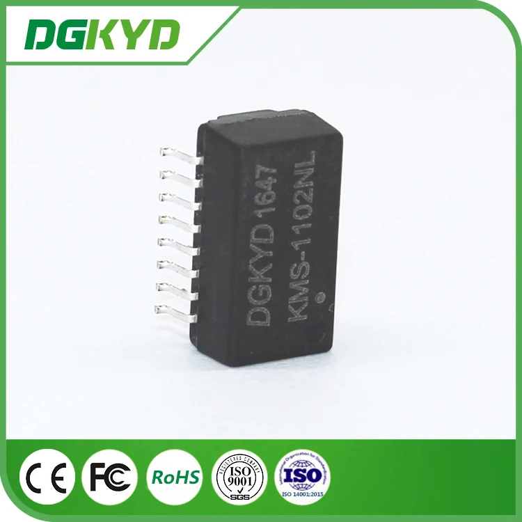 Customized Safety 1500V AC Isolated Transformers SMD 16 PIN 100BASE Filter