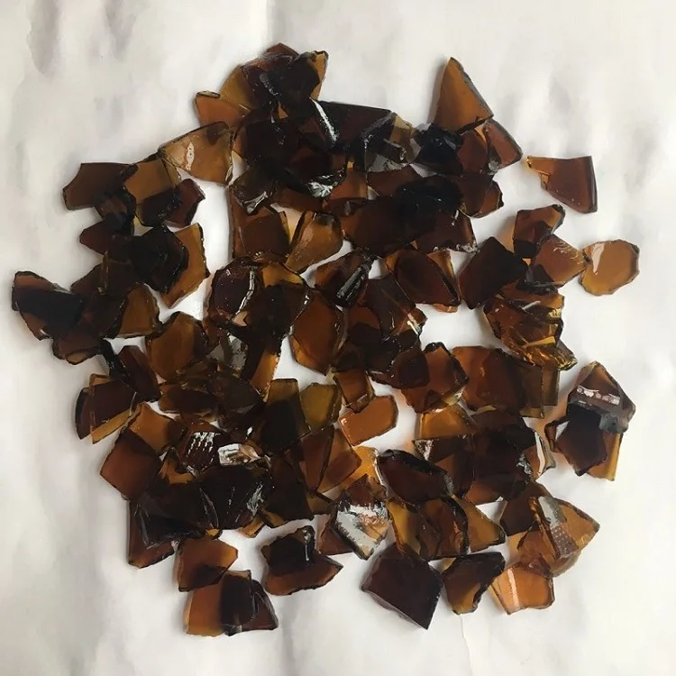 Hot sale big discount amber bottle cullet for industry use brown waste scrap crushed cullet