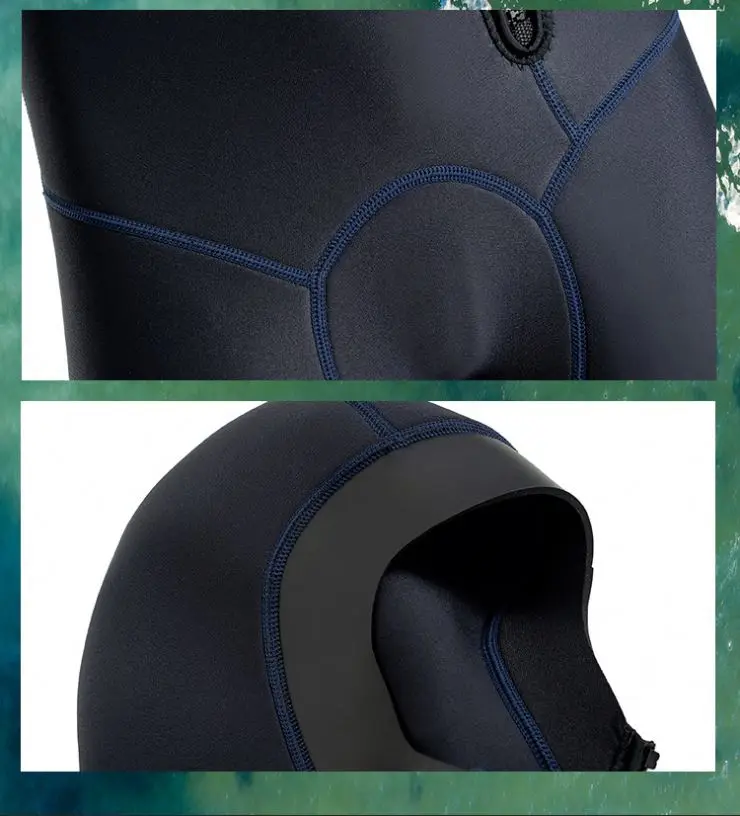 2023 custom Men Women 3mm Neoprene Nylon Hooded Front Zip Smoothskin Wetsuit xxxl for Freediving Diving Snorkeling