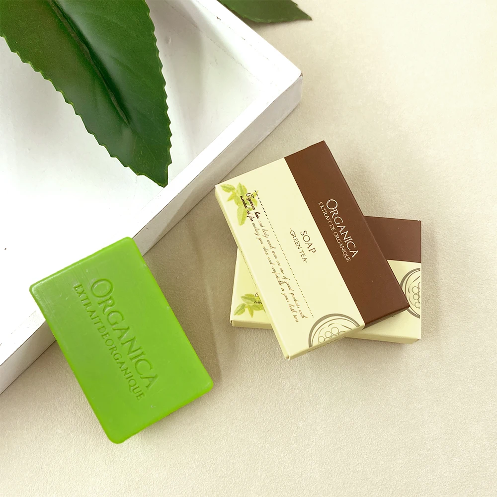 Manufacturer OEM ODM Green Organic Pure Natural Tea Fragrance Hotel Use Hotel Bath Soap
