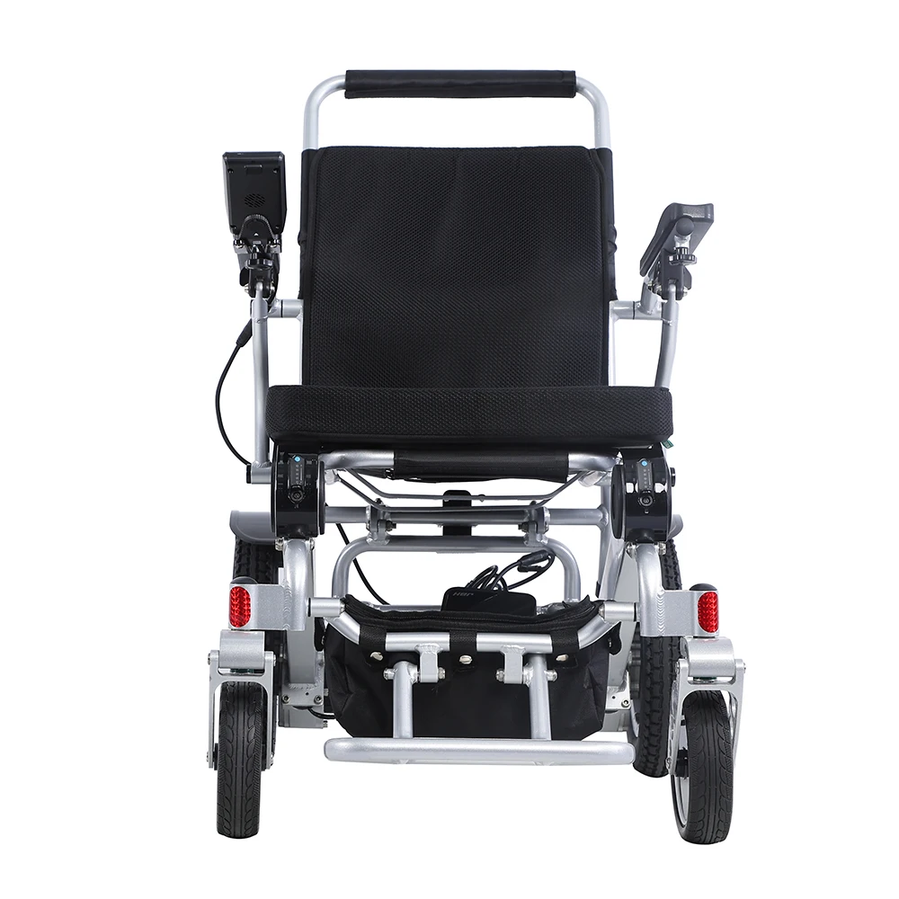 Electric Wheelchair D09 180kg Capacity Foldable Portable Lithium Battery Power Wheelchair for Elderly
