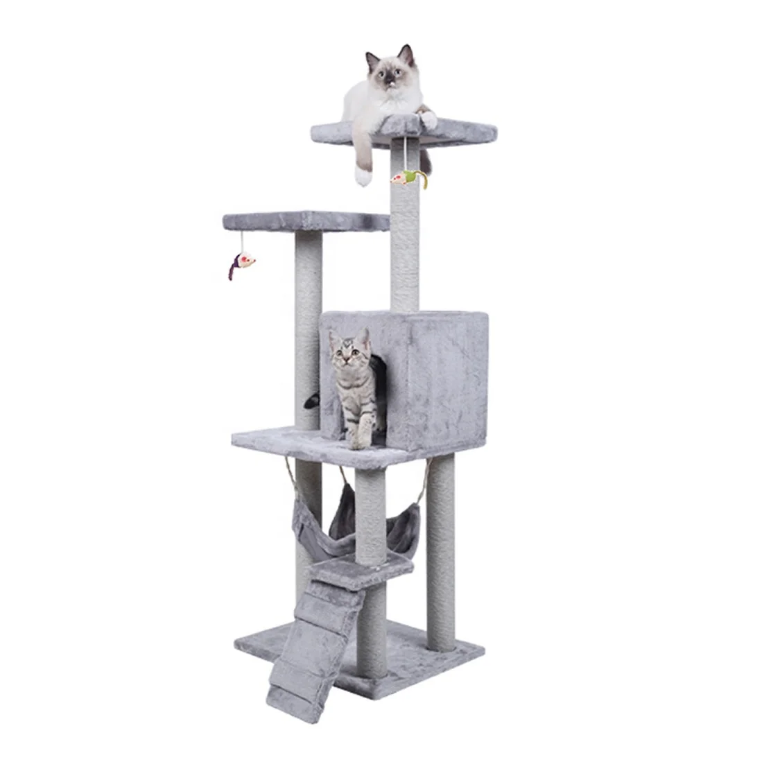 Plush Cute Style Cat Sisal Scratching Toy Portable  Cat Scratcher Tree cat tree integrated natural safety toys house
