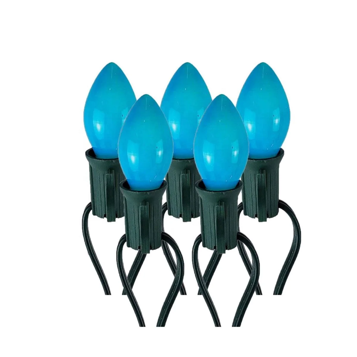 HQ 25LT C7 Light Set Ceramic BLUE Bulb E12 Socket Wholesale Christmas  Decoration Light Hanging  Garden Outdoor Led String Light