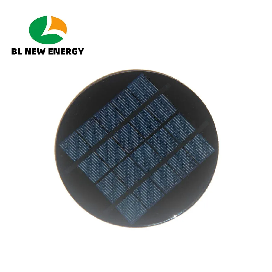 BUHESHUI 1.1W 5V Solar Panel Charr Polycrystalline Silicon Round Diameter 120MM for 3.7V Battery Light Solar Cells