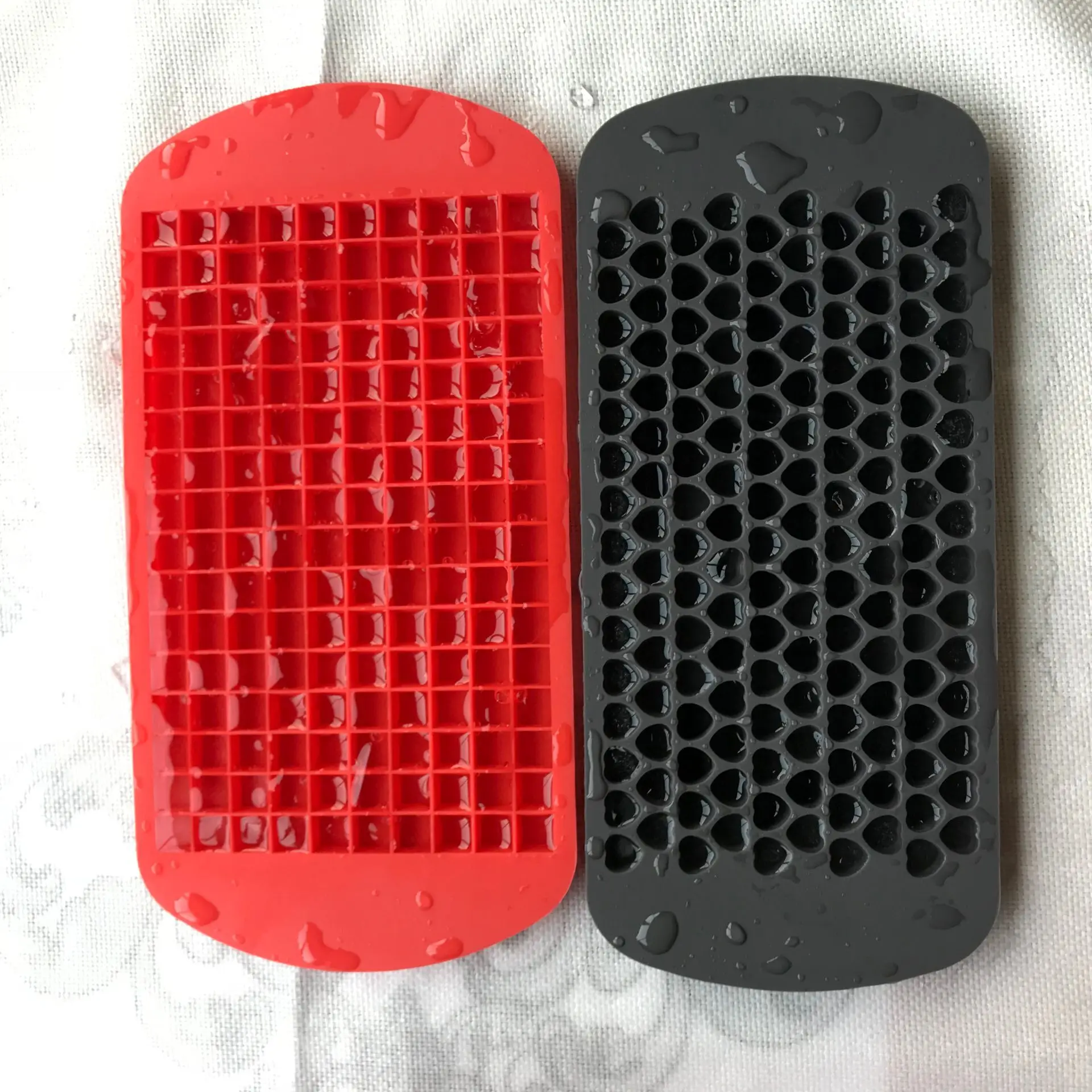 Гибкая Штабелируемая мини-форма для виски, сока, салата, льда, силиконовая мини-форма для льда с сеткой 160