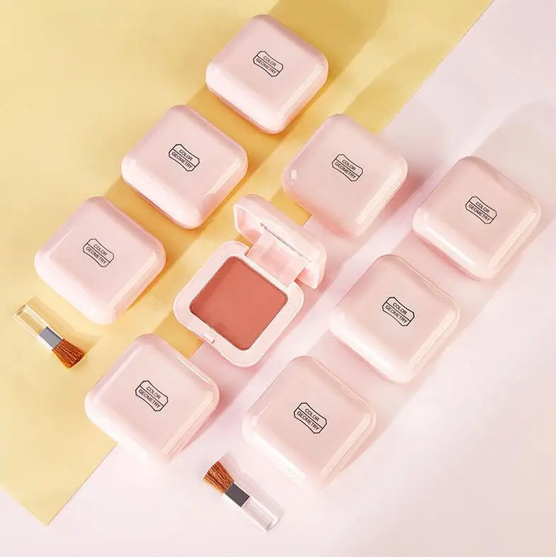 Hot OEM Nature Face Make Up Cosmetics 6 Colors Blusher Cheek Blusher Palette