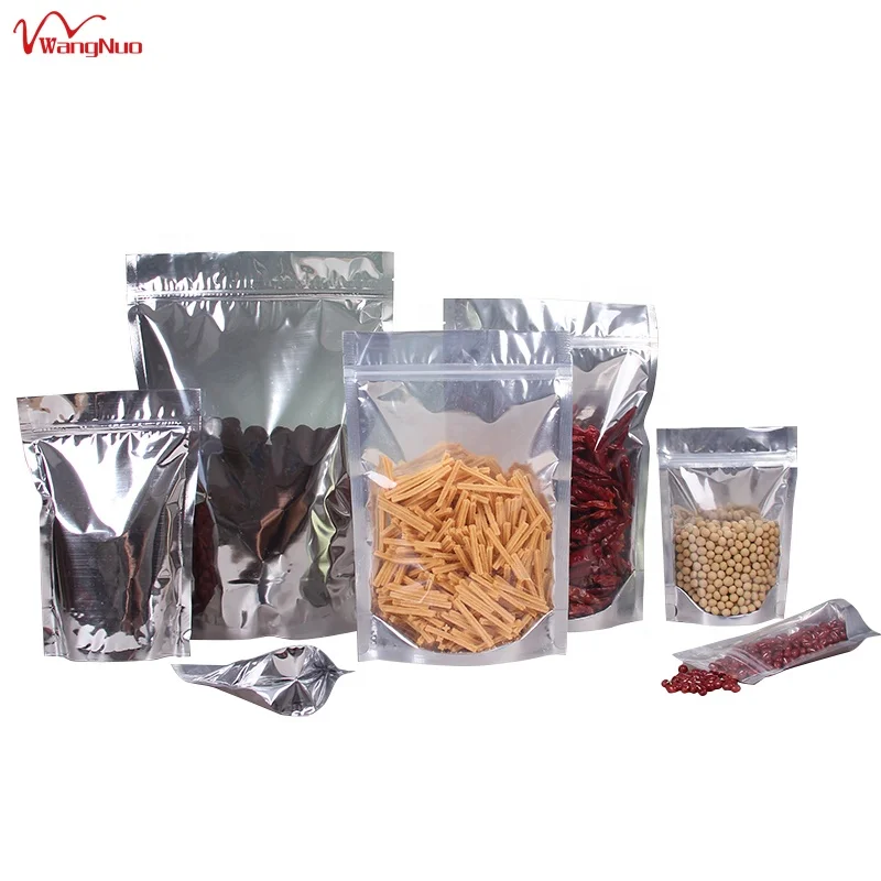 Clear Waterproof Food Grade Stand up Food Packaging pouch Zip Lock Seal Bags