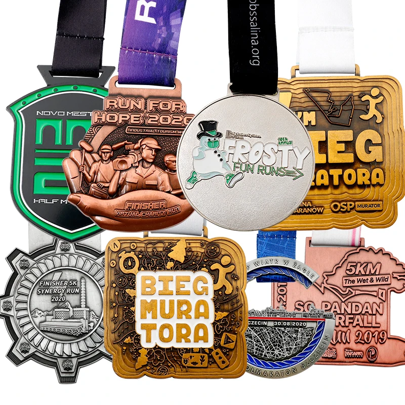 Factory Price Medal Manufacturer Design Custom Metal Marathon Running Finish Soccer Football Sport Award Medals
