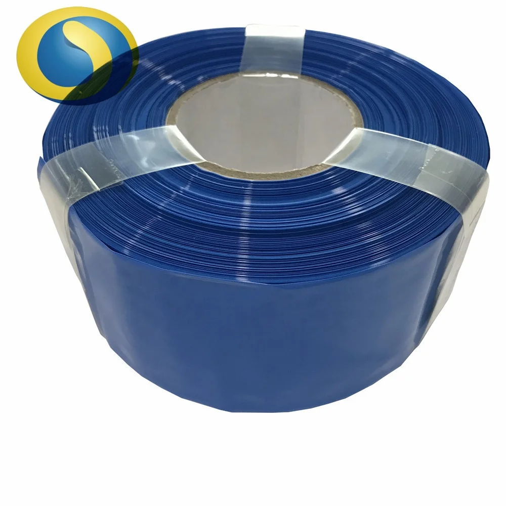 Синий прозрачный ПВХ термоусадочная трубка для упаковки
