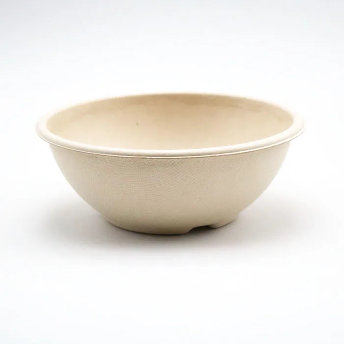 disposable biodegradable bamboo fiber pulp bowl