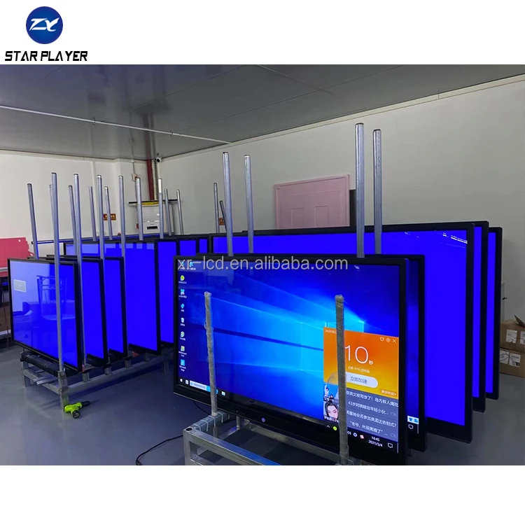 65 inch finger multi touch screen smart interactive flat lcd panel display electronic portable interactive whiteboard