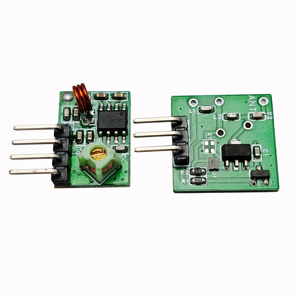 433M Transmitter + Receiver Kit High Frequency Super Regenerative Transceiver Module for Burglar Alarm