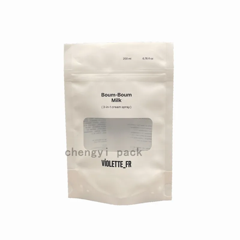 Custom Printed Recyclable Plastic PE/PE Stand Up Pouches Food  Eco Doypack Packaging Bags With Zipper