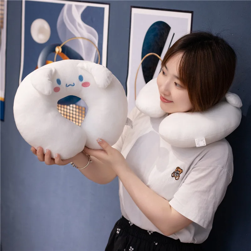 Super soft cartoon U shape pillow comfortable plush stuffed pillow for daily workers