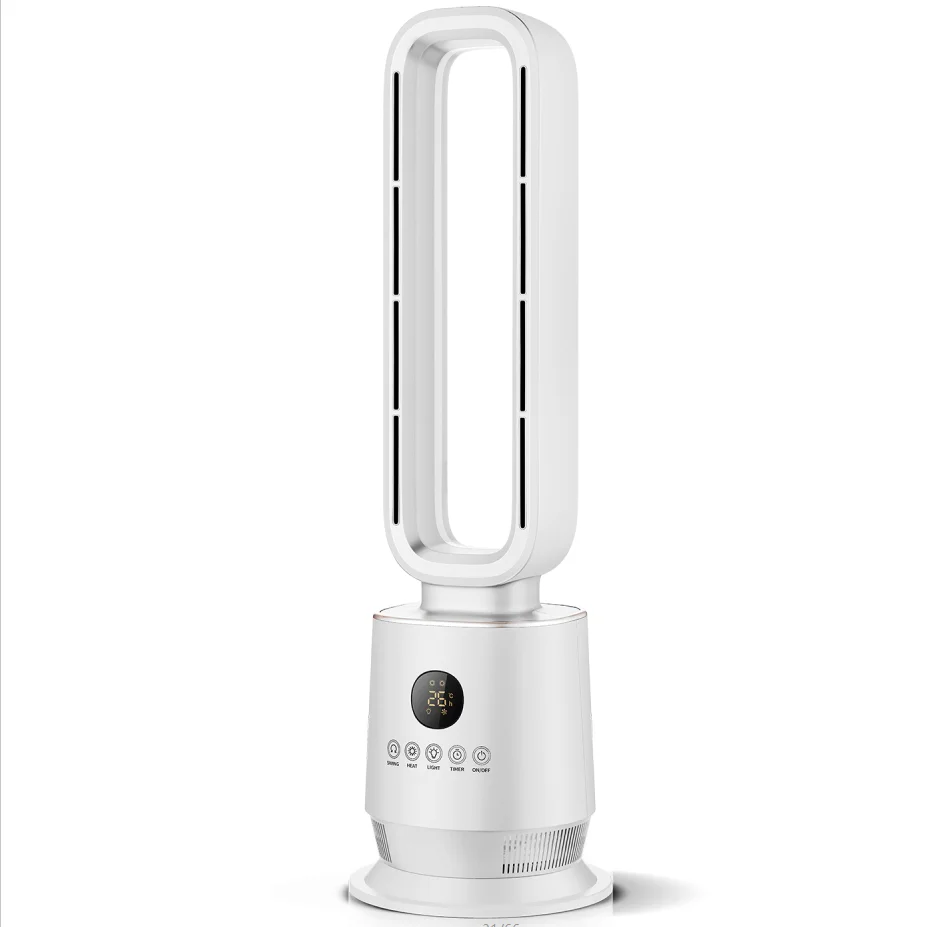 High Quality ABS Plastic  Air Cooling Electric Bladeless Floor Fan with body oscillation and remote