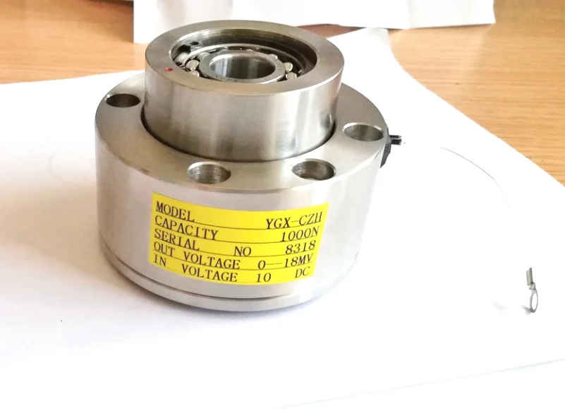 Rotational shaft load cell force sensor transducer for for web tension force measurement intermediate web processing application