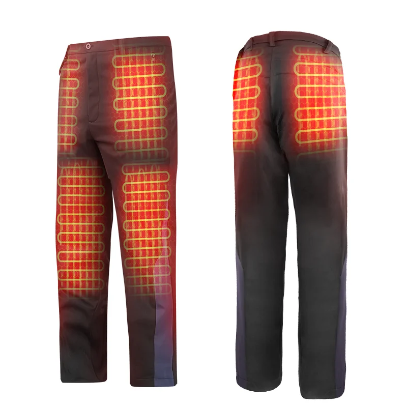 Warm Soft Skin Friendly Back Front Heating Zone Outdoor Heated Motorcycle Riding Pants For Men Riding
