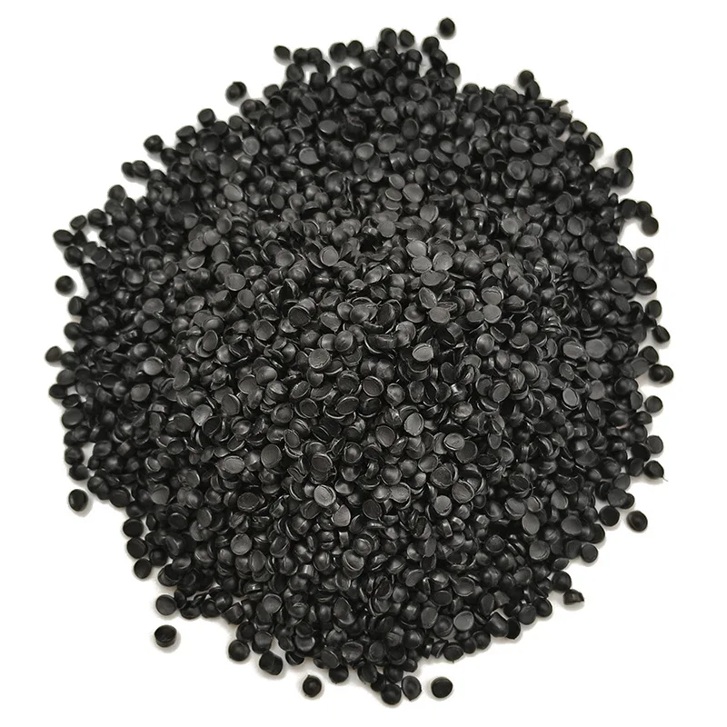 Plastic Raw Material Black Polyvinyl Chloride PVC Granules For Cables Shoes soles