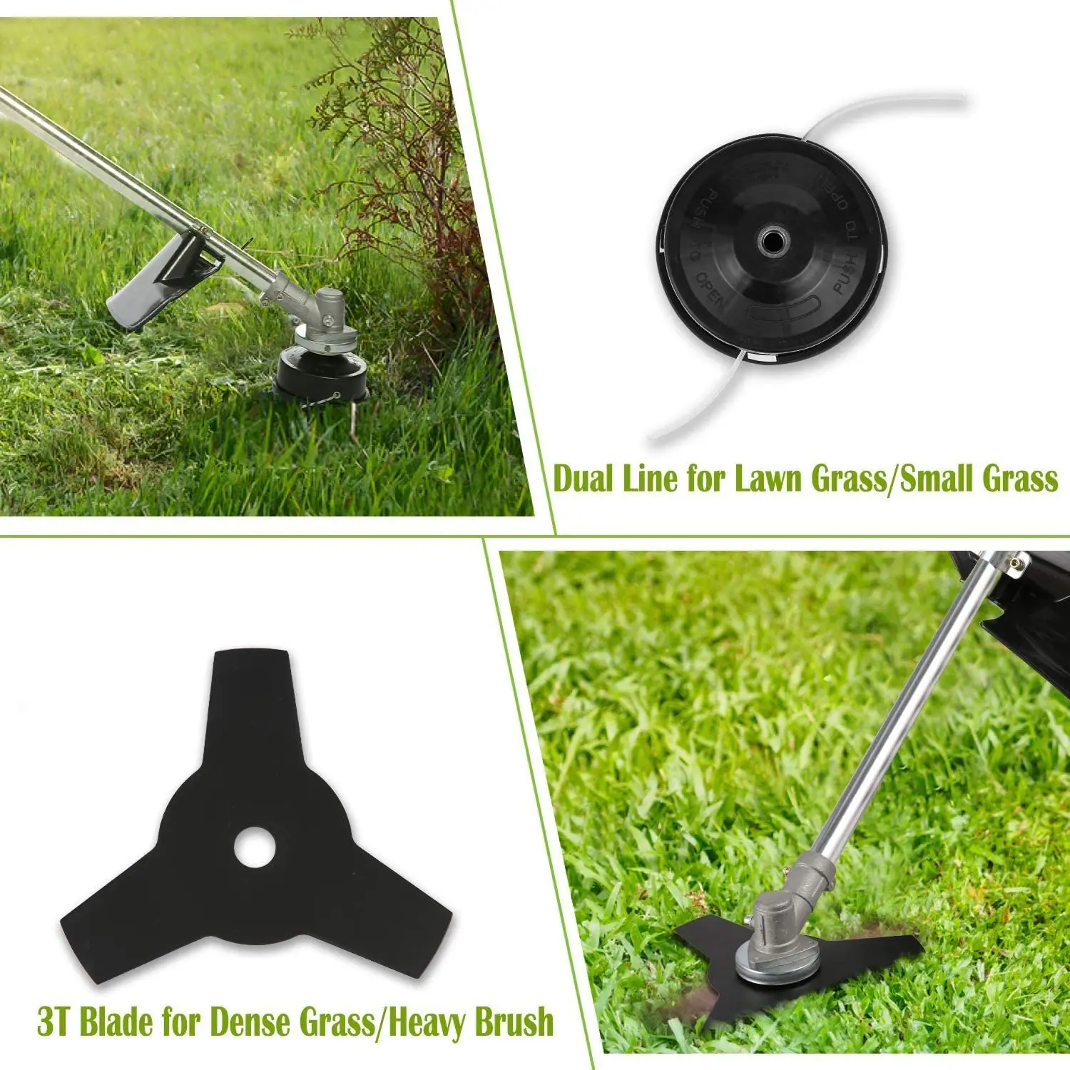 Kangton  EPA 42.7cc  Gas 2 Cycle 2-in-1 Brush Cutter and String Trimmer Weed Eater