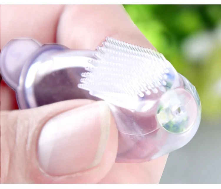 Easy Oral Hygiene For Kids And Toddlers Soft Massageing Bristles Baby Finger Silicone Toothbrush