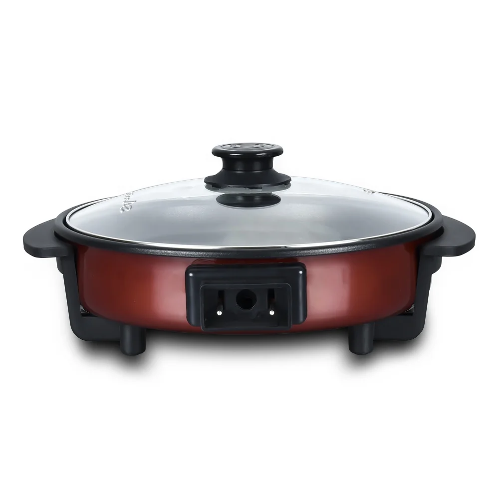 Multifunctional Italian pizza pan tray  high quality smoke-free non-stick disc electric fry cooking pan  pizza