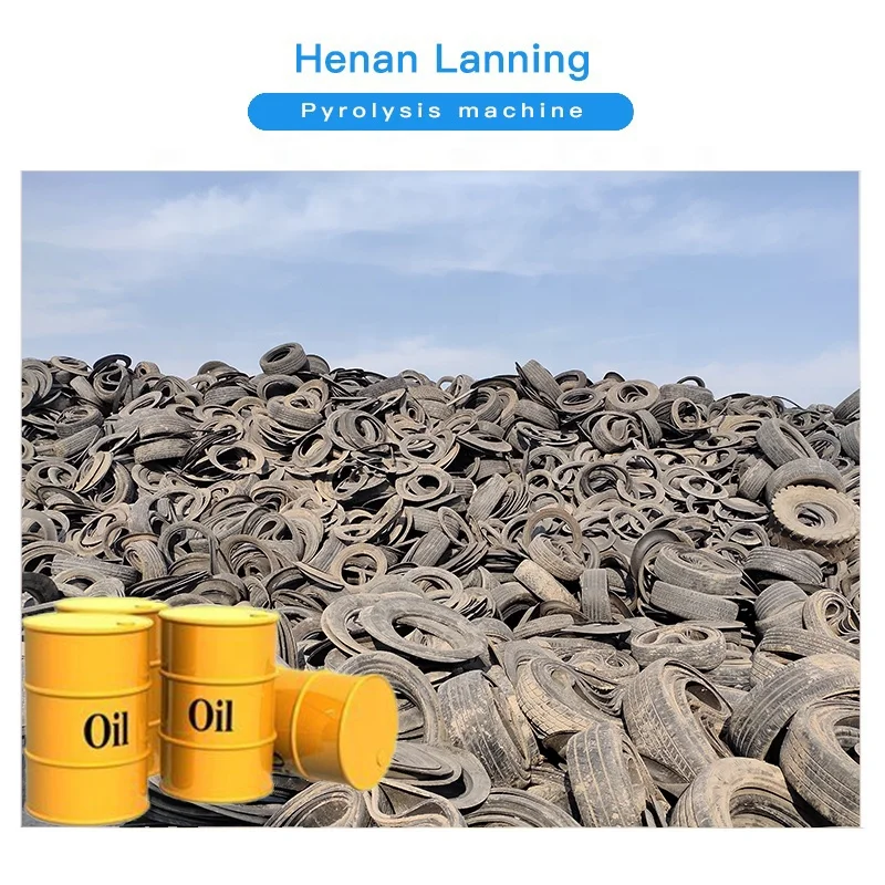 waste tire recycling line to oil waste rubber to oil pyrolysis equipment