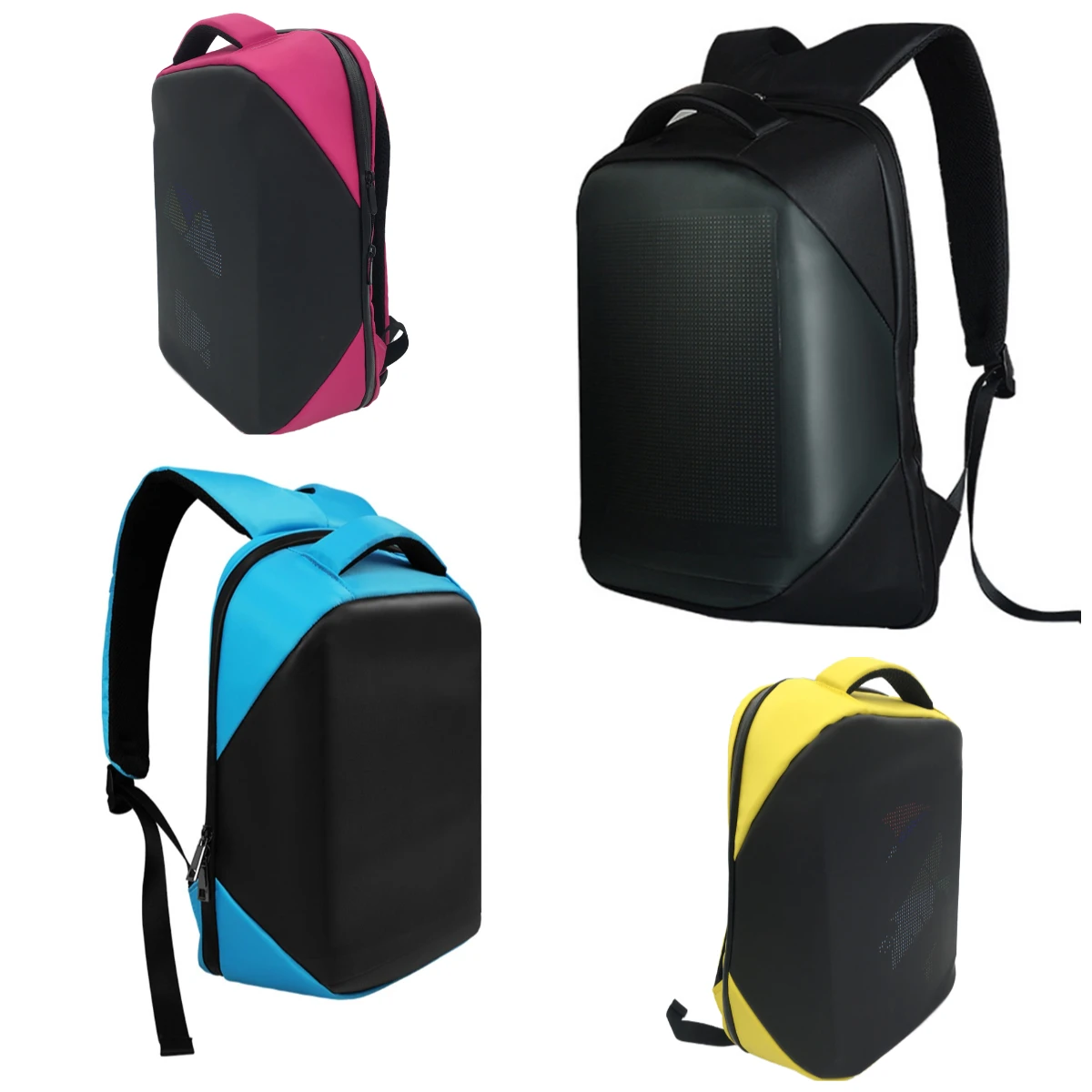 WiFi-Controlled Programming Screen on Outdoor Travel Essential a Stylish backpack with screen.