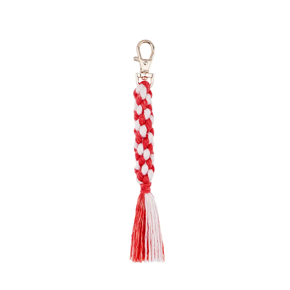 BSBH New DIY Customized Handbag Keychain Soft Mixed Color Tassel Keychain