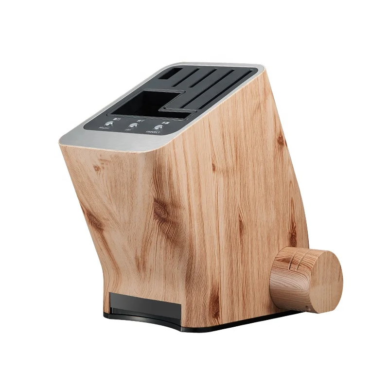 Kitchen Usage Multi-function Different Colors Knife Holder Home Appliances ABS Plastic Shell Clear Knife Block With Sharpener