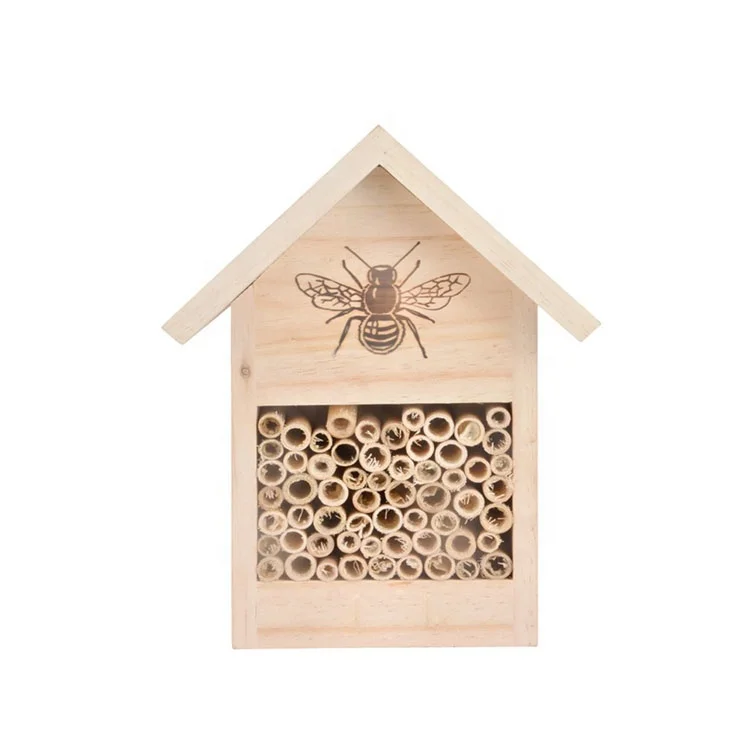 Wholesale craft gift product bird house nest aviary natural custom outdoor wood insect house bee cage house