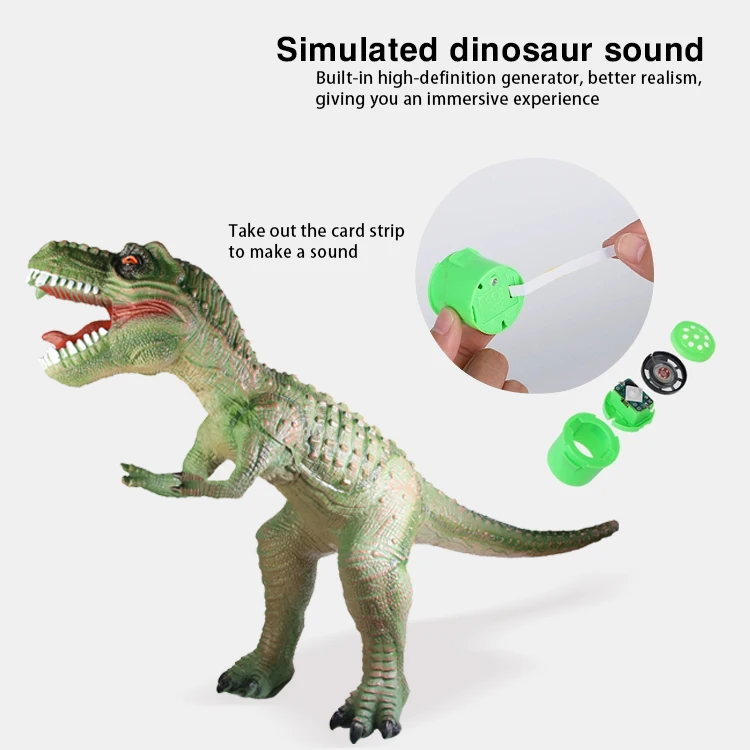 Oversized simulated dinosaur Tyrannosaurus model toys Soft rubber dinosaur boy toy with IC