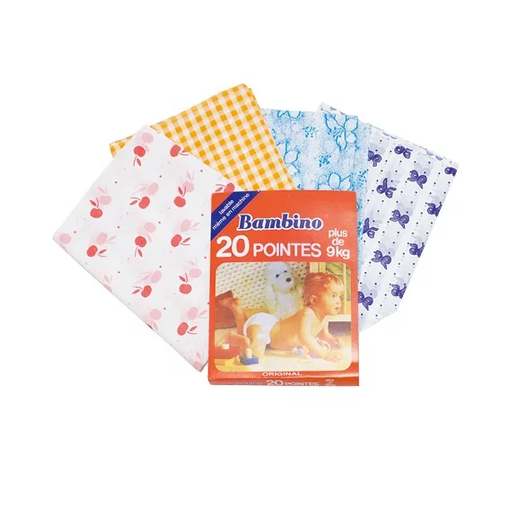 PE plain and print baby pad diapers