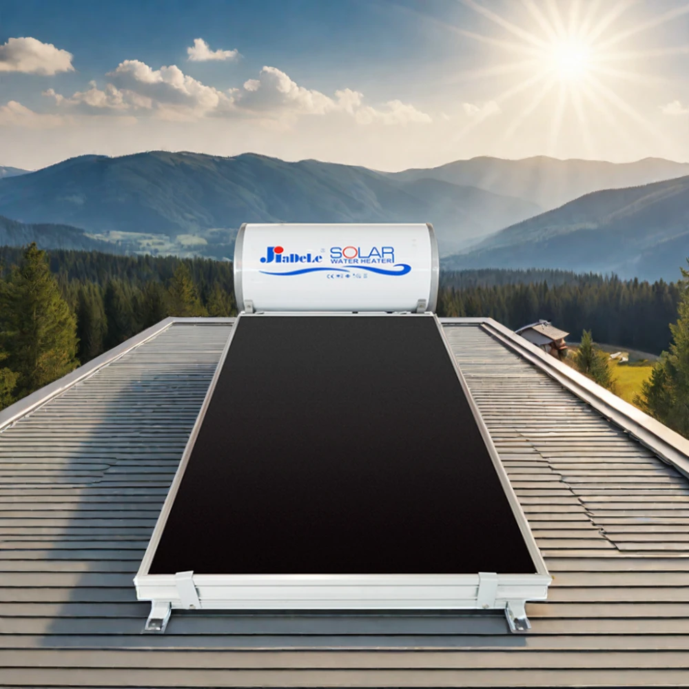 JIADELE RV Flat Plate Roof Top Water Heater Solar System For Domestic Use Flat Panel Tank Solar Water Heater