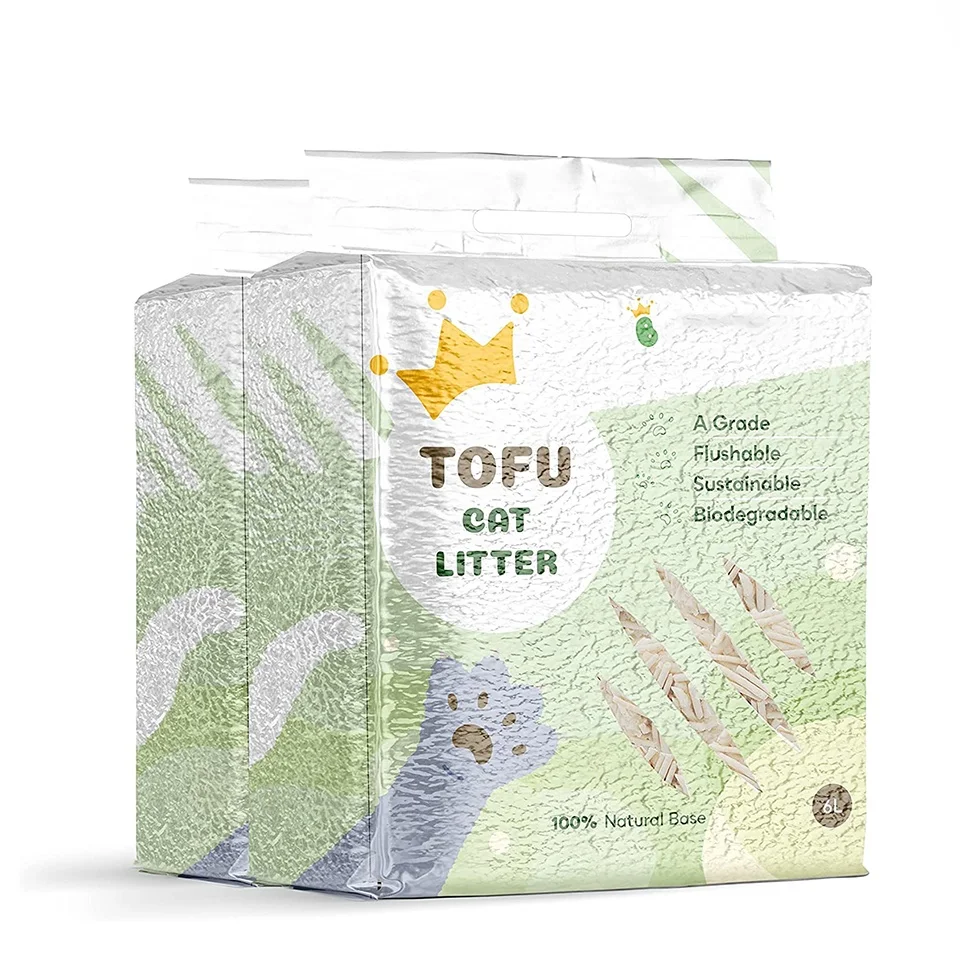 Wholesale free sample custom 5L 6L 10L crushed plant tofu cat litter