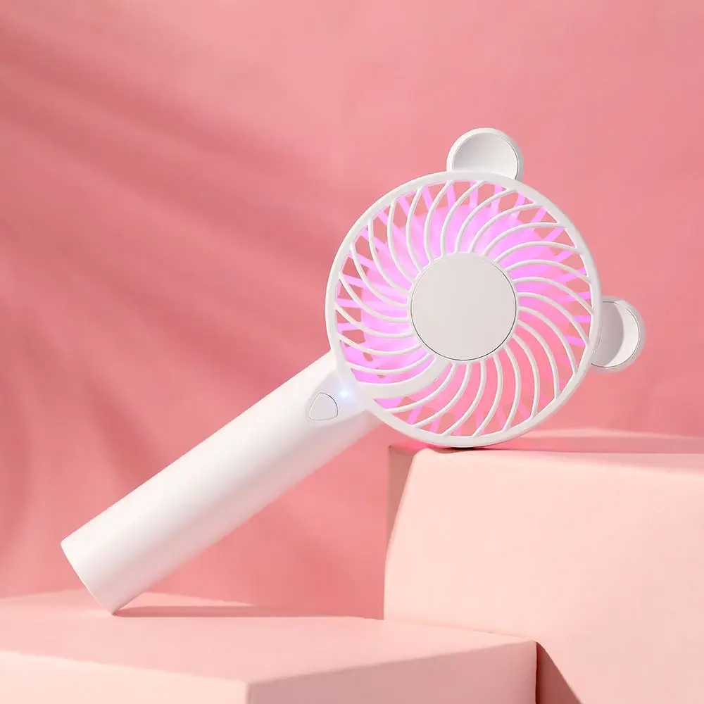 2024 Fashionable Plastic Fan Small Size Portable Fan Lightweight Rechargeable Mini Fan