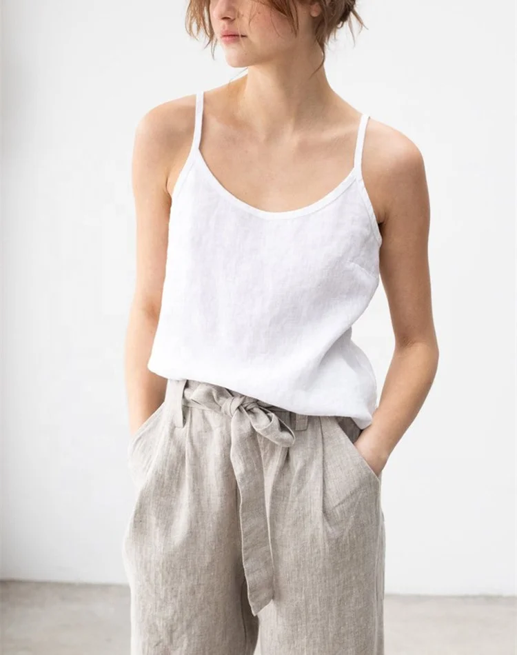 Summer Basic T-shirts Fashion Lady Tank Top Solid Comfortable Sleeveless Camisole Tops Women Vest