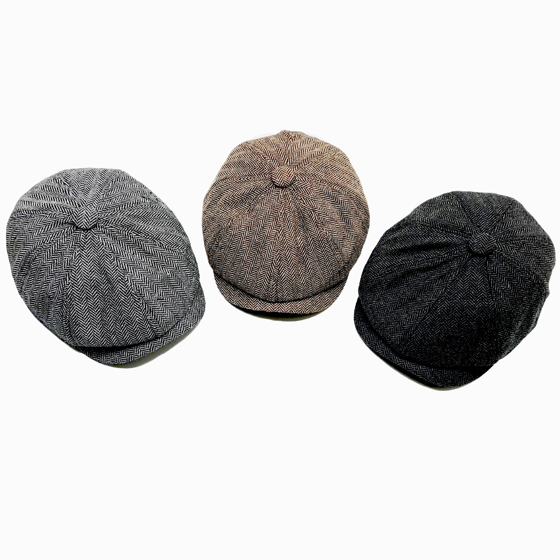 Newsboy Custom Vintage Newsboys Caps Baker Boy Cabbie Flat Bill Cap for Men Ivy Newsboy Tweed Golf Cap Hat