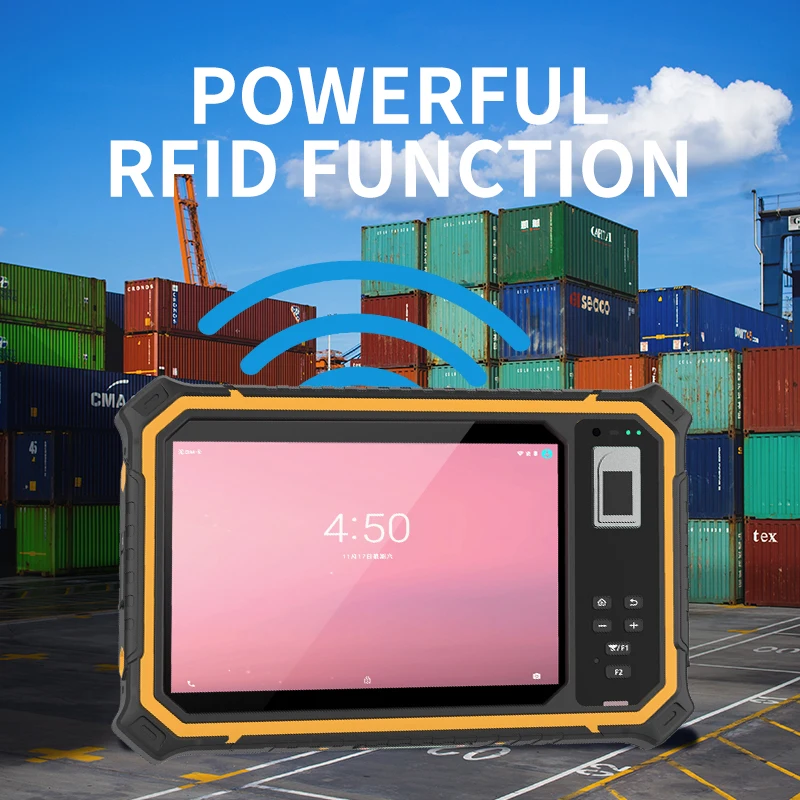 HUGEROCK T80 8 Inch Biometric Fingerprint Scanner Gps Hardware Rugged Ip67 Tablet Industrial Android Smart Pos Terminal MTK