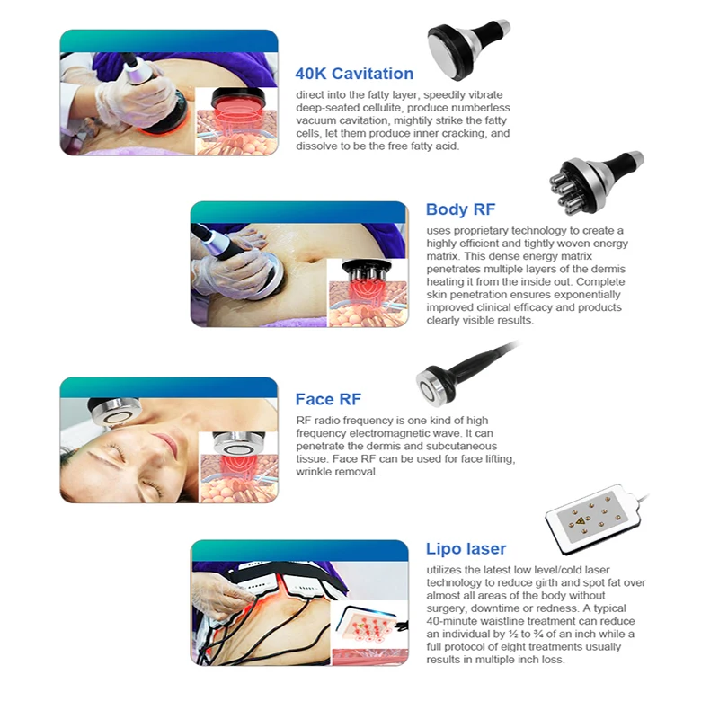 Многофункциональная машина для замораживания жира с кавитационным аппаратом 40k, оборудование для криотерапии
