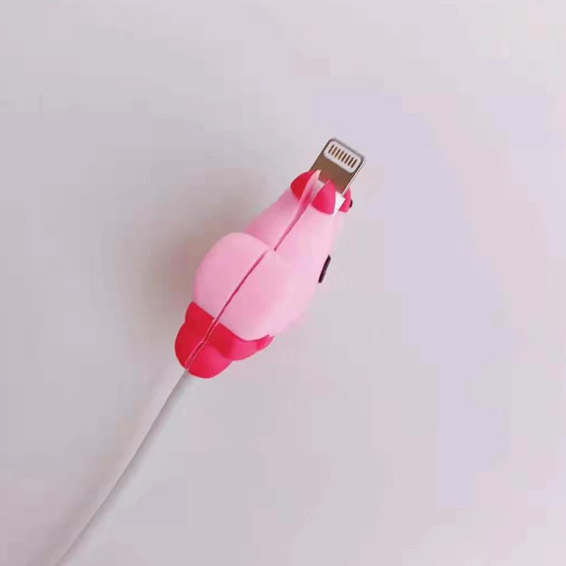 2022 Free Sample Mobile Phones Accessory Cute Anime Animal Usb Charging Protection Cover Cartoon Cable Bite