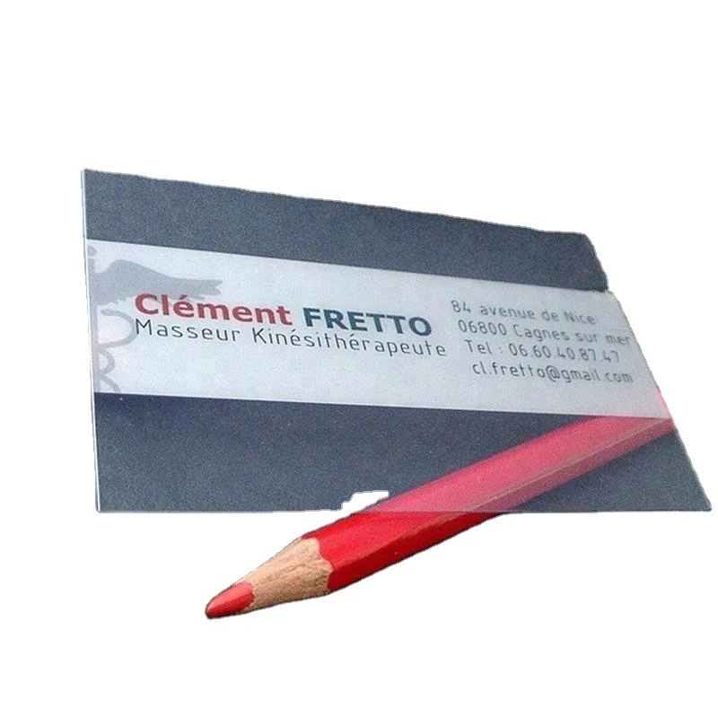 Transparent sheet/metal business card best selling products in america 2023