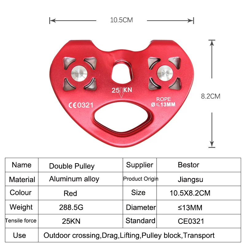 Double Bearing Double Pulley Crossing Pulley Steel Cable Heart-shaped Cableway Flat Line Pully Group Transportation Equipment